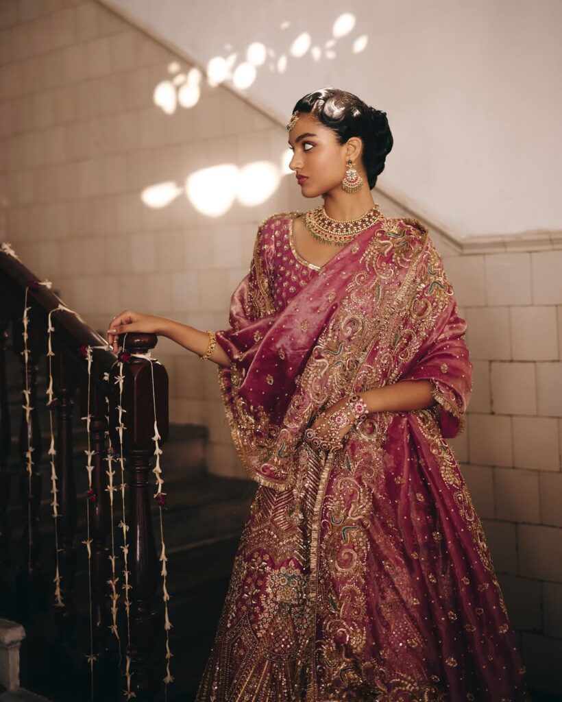 rose pink lehnga3