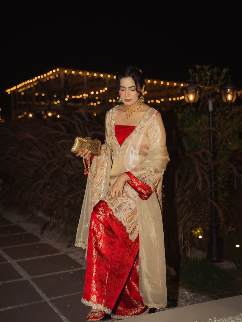 red and cream suit 1